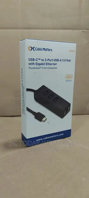 Cable Matters 4-in-1 USB C Hub Ethernet, Support Gigabit