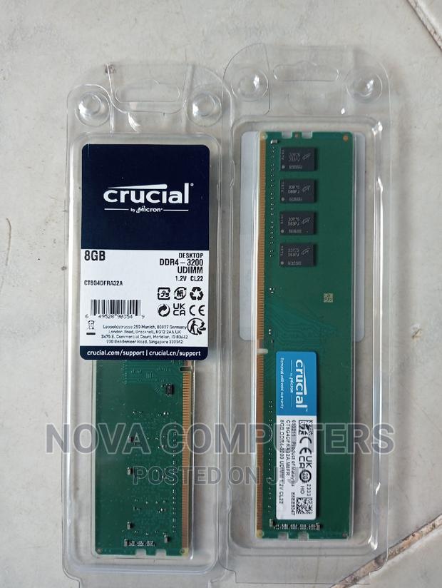 Crucial Memory Ddr4 8gb Desktop -3200 Udimm 1.2v Cl22