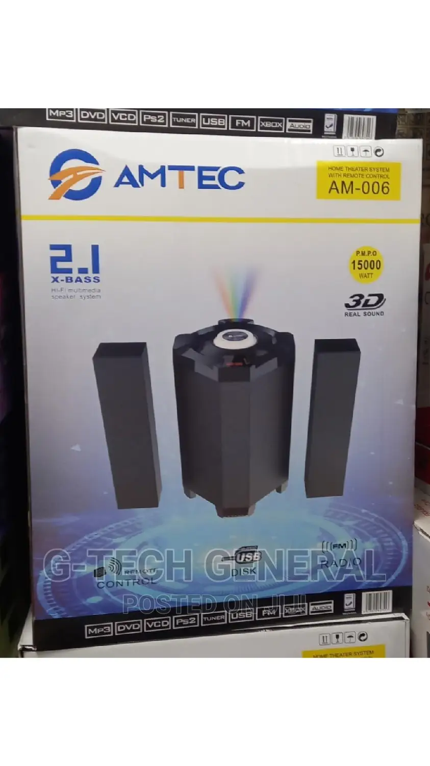 Amtec 2.1 X-Bass Am 006 Multimedia Speaker System