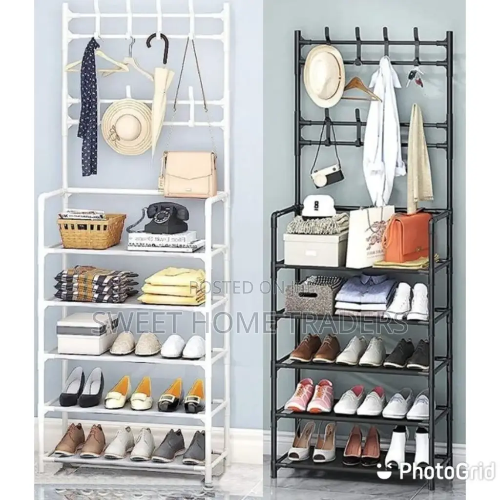 Shoe Rack With Coat Hanger 