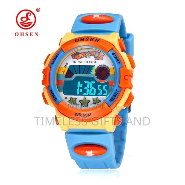Ohsen 1603 Boys Blue Kids 50m Waterproof Digital Watch