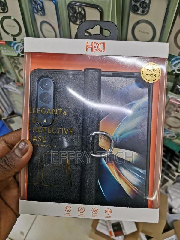 Case for Samsung Galaxy Z Fold 4, Fold4 Case With Ring, Shoc - main view