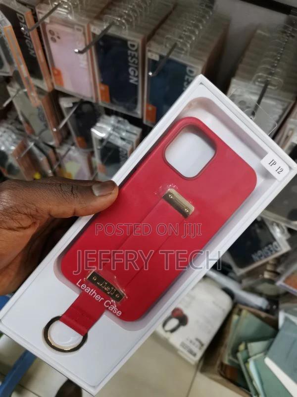 iPhone 12 Snap-on Grip Holder Leather Case - thumbnail 2