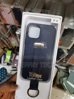 iPhone 12 /12 Pro Case - TPU, Hand Strap, Key Ring Black