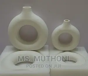Porcelain Ceramic 2in1 Elegant Decor Donut Flower Vases