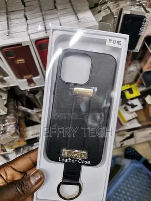 Keychain Strap Ring Stand Phone Case for iPhone 13 Pro Black - thumbnail 2