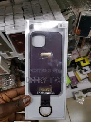 Wristband Strap Ring Purple Leather Phone Case for iPhone 13 - thumbnail 2