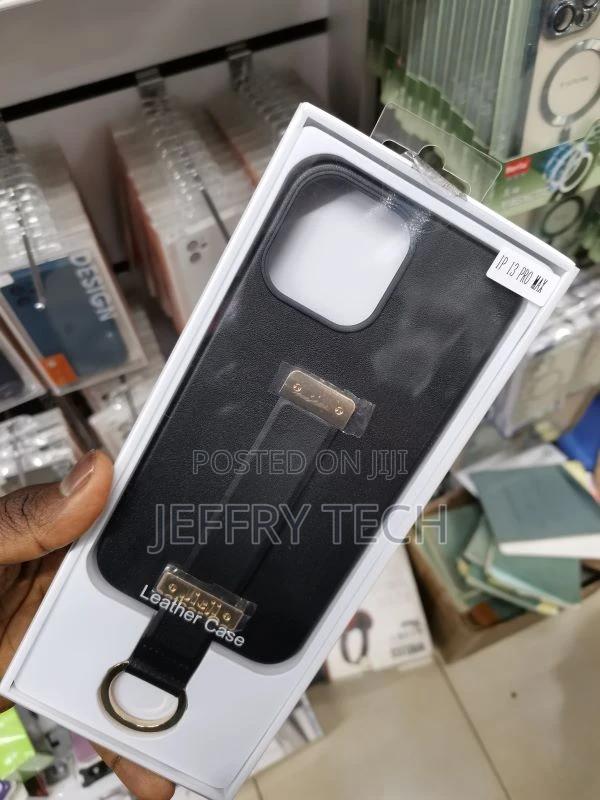 Leather Phone Case for iPhone 13 Pro Max Wristband Strap Rin - thumbnail 2