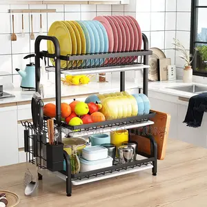 3 Tier High Quality Carbon Steel Dish Rack