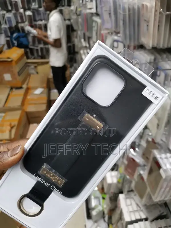 iPhone 15 Pro Max With Black Wrist Hand Strap Ring