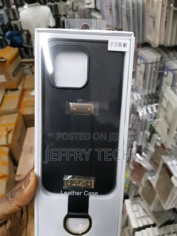 iPhone 15 Pro Max With Black Wrist Hand Strap Ring