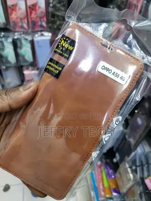 Leather Magnetic Card Holder Wallet Flip Cover for OPPO A58