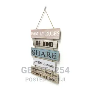 Hanging Board Wooden House Rules