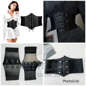 New Corset Punk Black Wide Waistband Slimming Body Belts