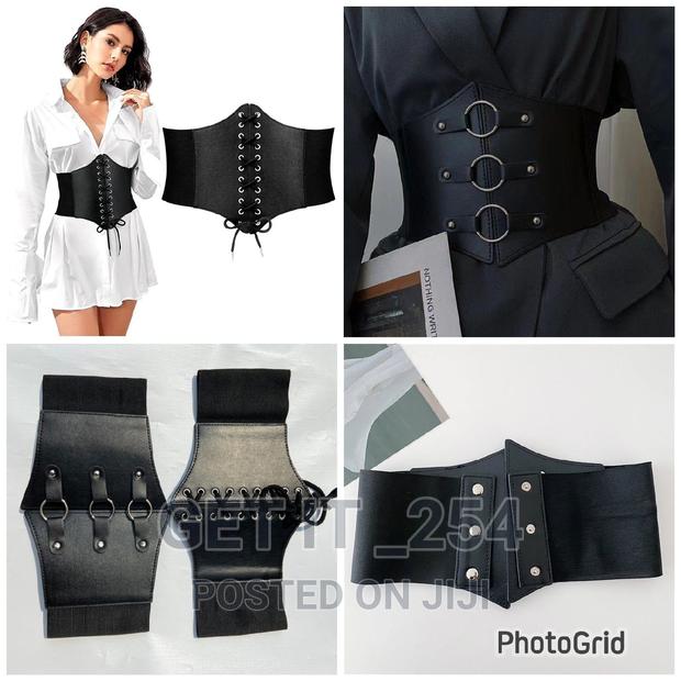 New Corset Punk Black Wide Waistband Slimming Body Belts