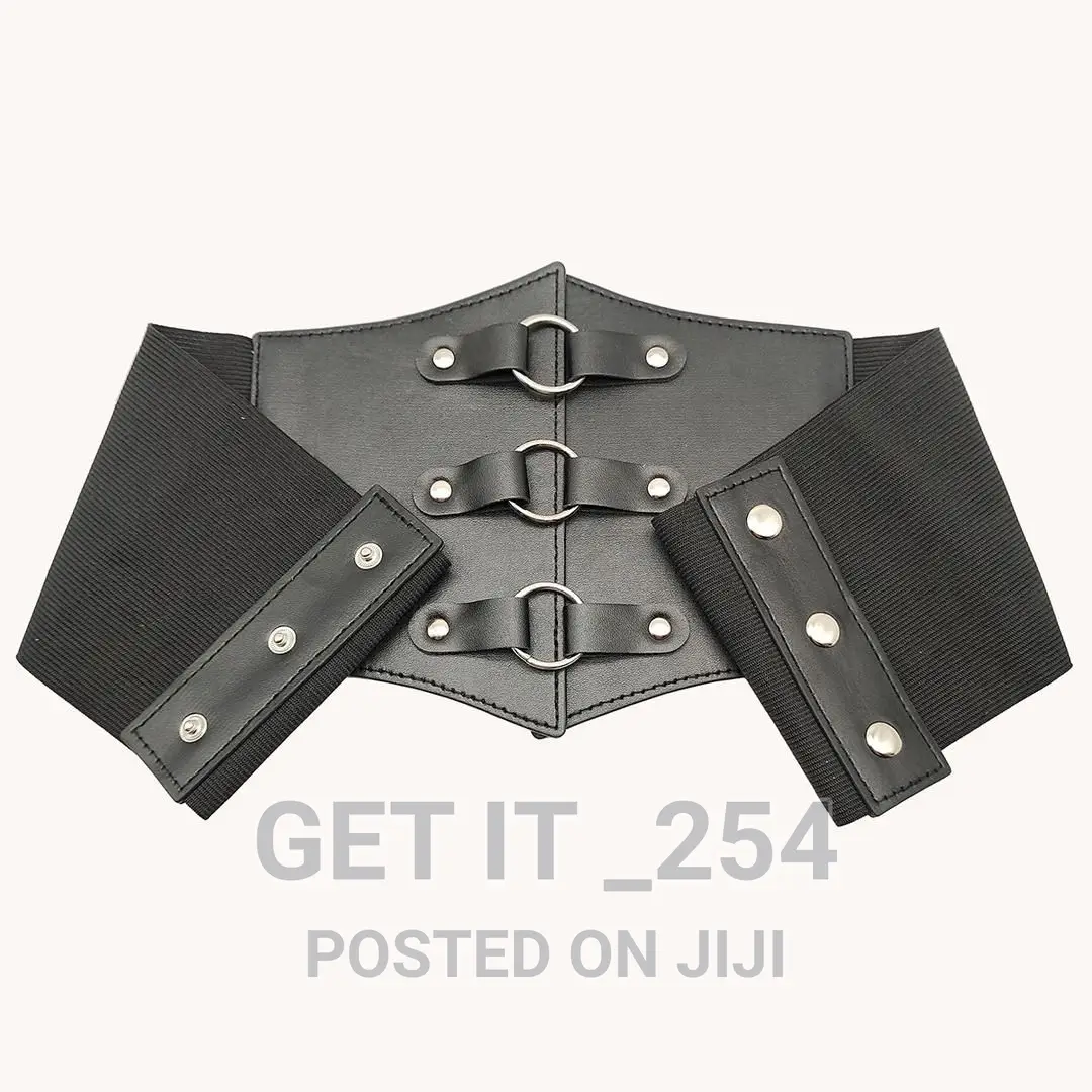 New Corset Punk Black Wide Waistband Slimming Body Belts