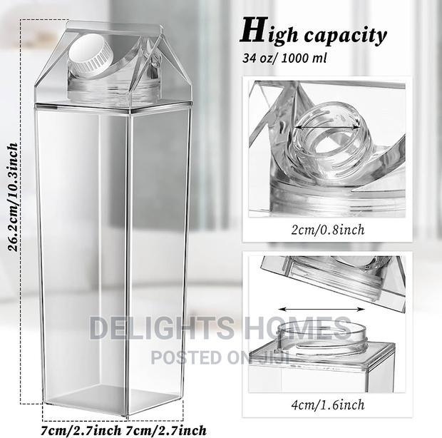1L Clear Acrylic Fridge Bottle - thumbnail 2