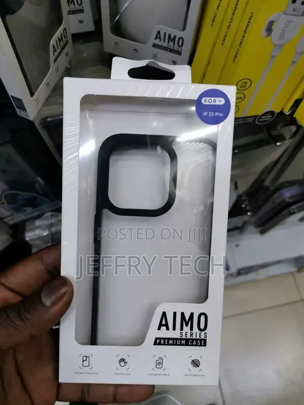 Polyuethane Premium Aimo Series Back Cover for iPhone 15 Pro