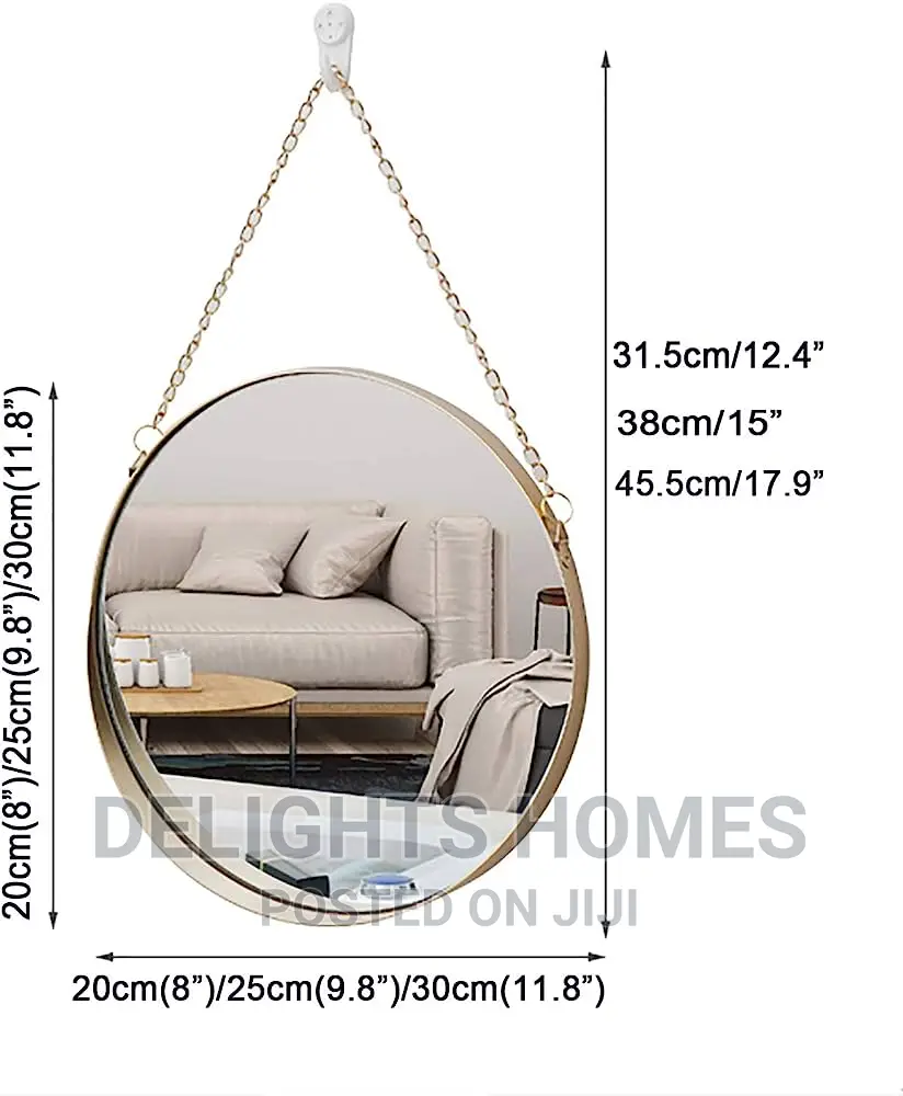 Round 3D Decor Mirror 20cm