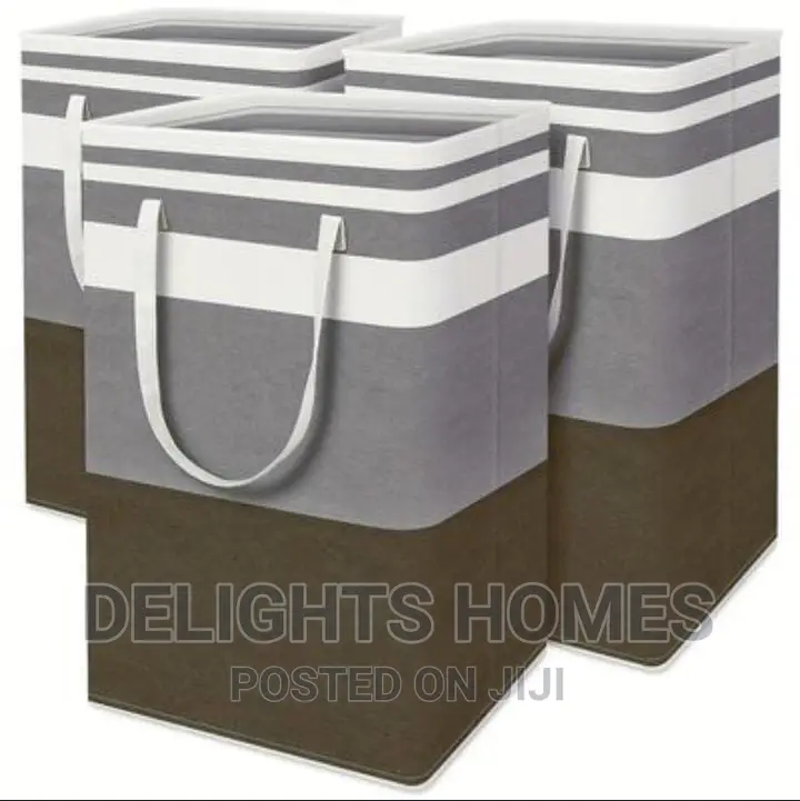 72L Canvas Collapsible Laundry/Multi-Purpose Baskets