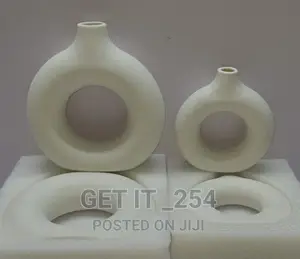 Porcelain Ceramic 2in1 Elegant Decor Donut Flower Vases