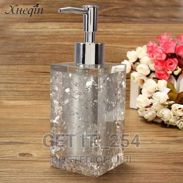 280ml Square Resin Sparkling Soap Dispenser in 3 Colours