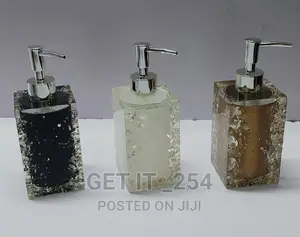 280ml Square Resin Sparkling Soap Dispenser in 3 Colours