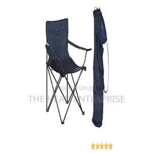 Portable Camping Chair With 4-Can Cooler, Fully Cushioned