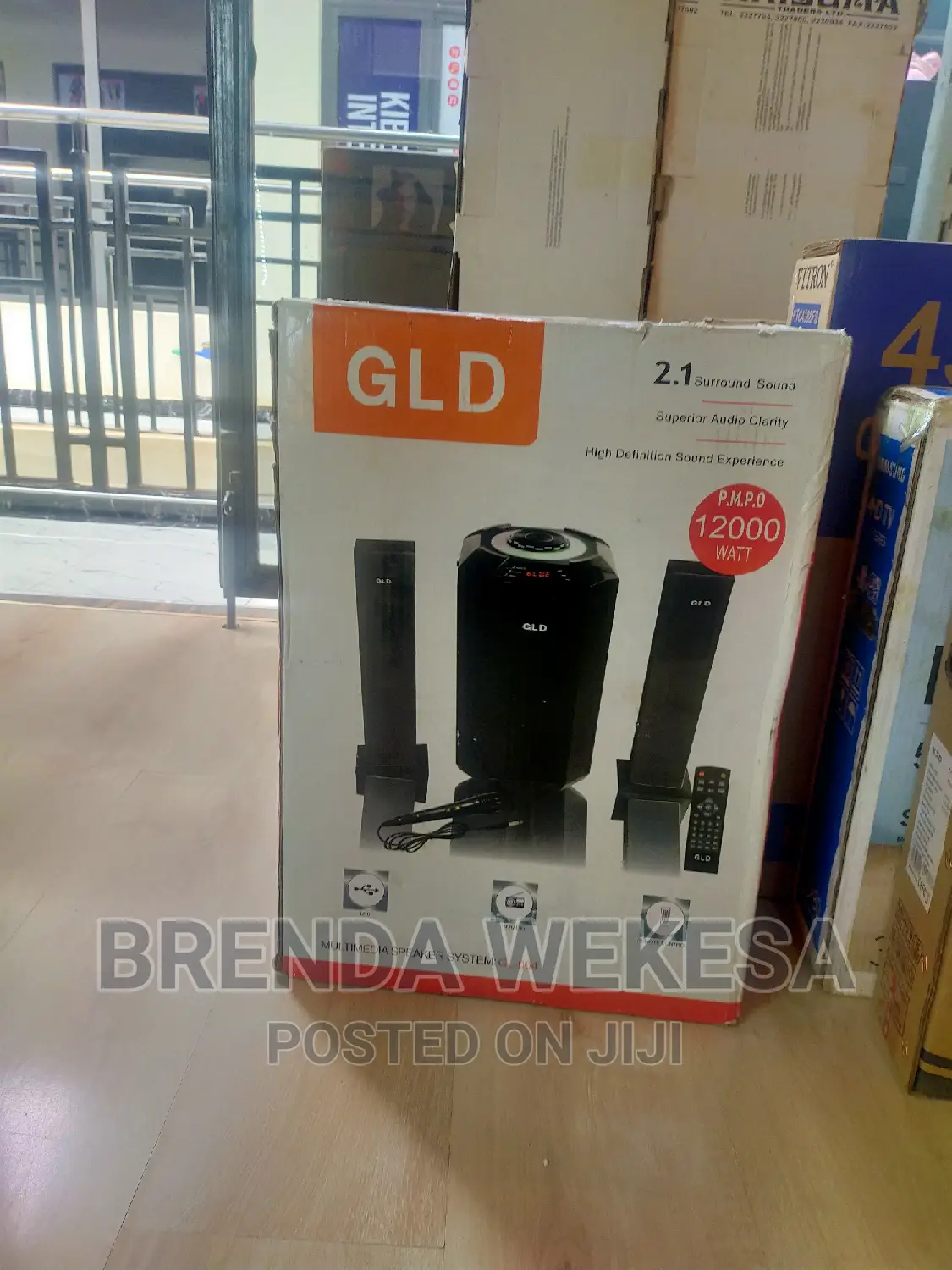 GLDGLD 2.1CH X-Bass Bluetoothfm-Usb-12,000watts-Black