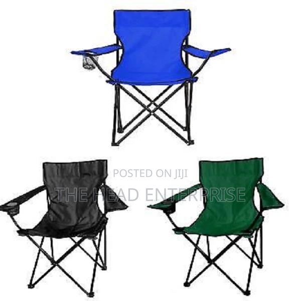Folding Camping Chair , Foldable Black Camp Chairs - main view