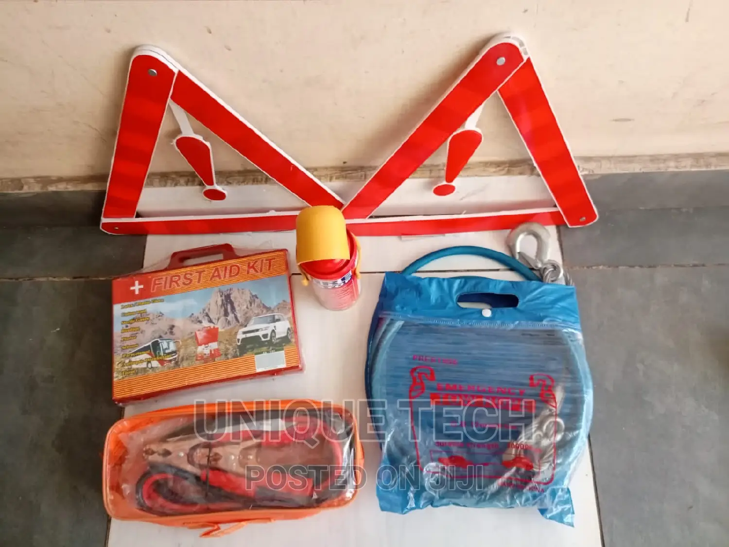 Car Safety Kit Combo - Lifesaver, Jumpstart Cable,Towing Etc