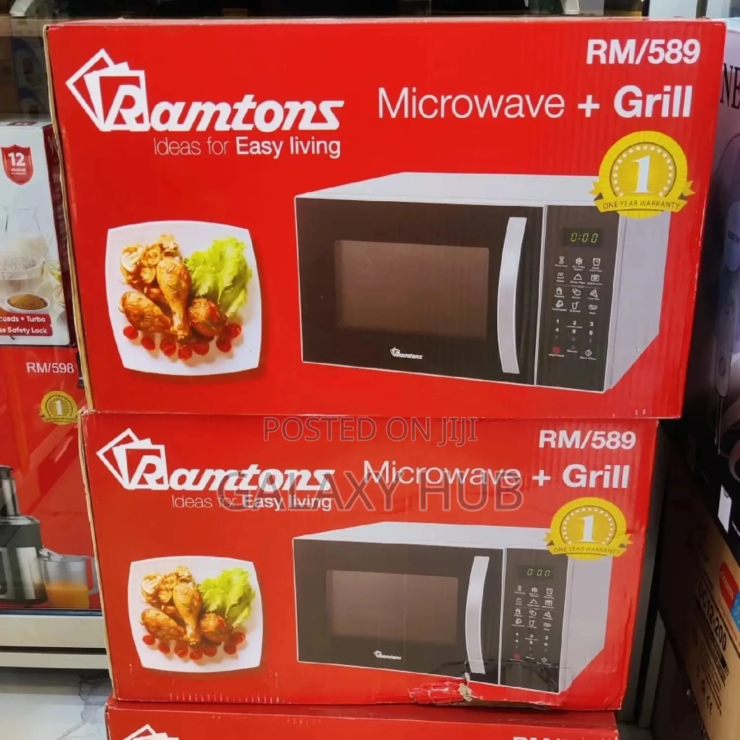 Microwave, Ramtons 23l, Rm589 Microwave With Grill (Silver)