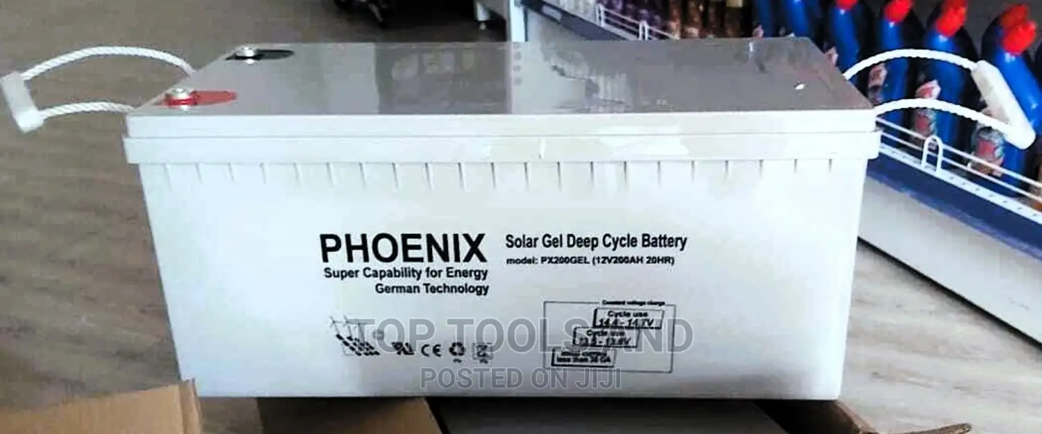 Phoenix PX200 12v 200ah 20hr Solar Gel Deep Cycle Battery