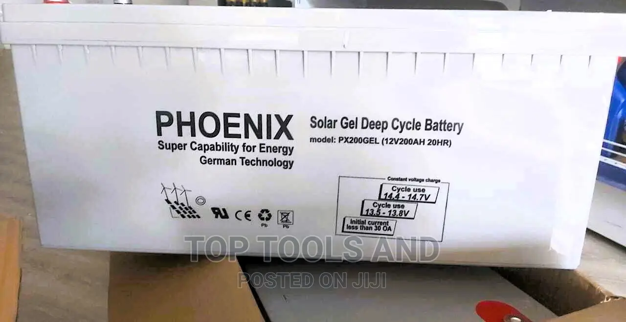 Phoenix PX200 12v 200ah 20hr Solar Gel Deep Cycle Battery