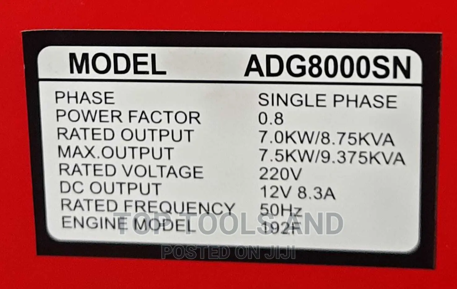 Aico 8.75kva Diesel Generator WITHOUT ATS SINGLEPHASE