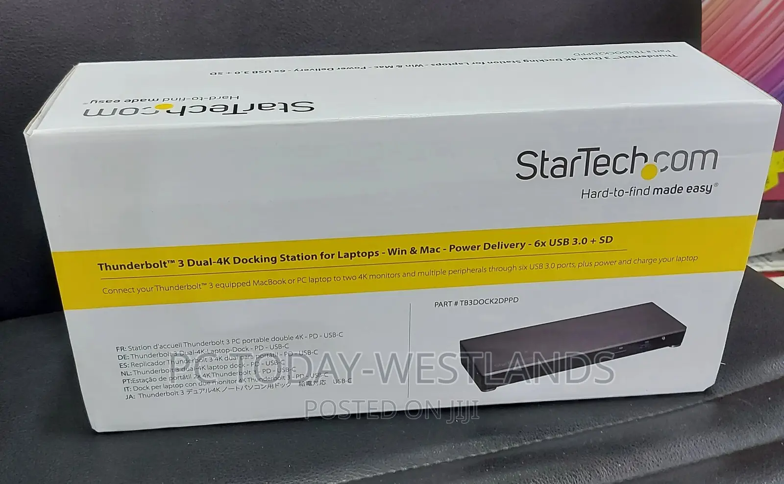 Thunderbolt 3 Dock Dual Monitor 60hz TB3 Laptop Docking in Westlands