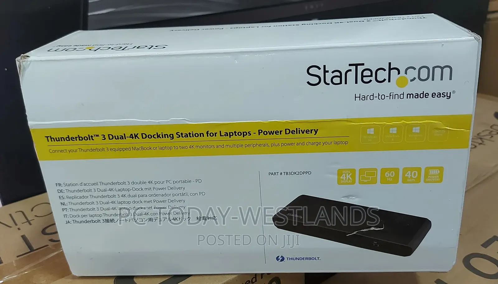 Thunderbolt 3 Dock - Dual Monitor 60hz TB3 Laptop Docking