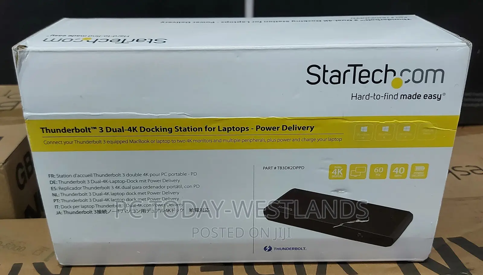 Thunderbolt 3 Dock - Dual Monitor 60hz TB3 Laptop Docking