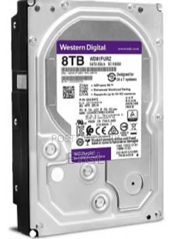 WD Purple Surveillance Hard Drive - 8 TB, 128 MB - WD84PURZ