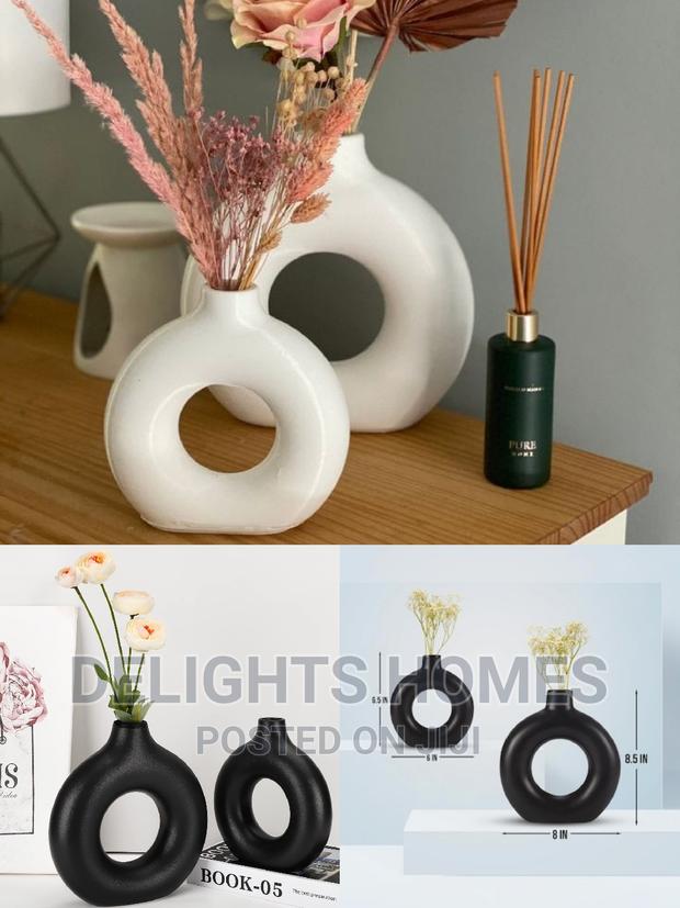 2in1 Elegant Decor Donut Flower Vases