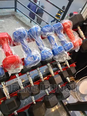 Hexagon Dumbbells # Gym Weights # Coated Dumbbells