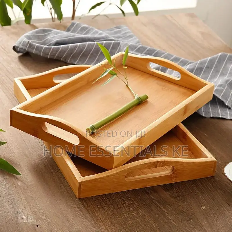 Quality Bamboo Trays 3pcs Set