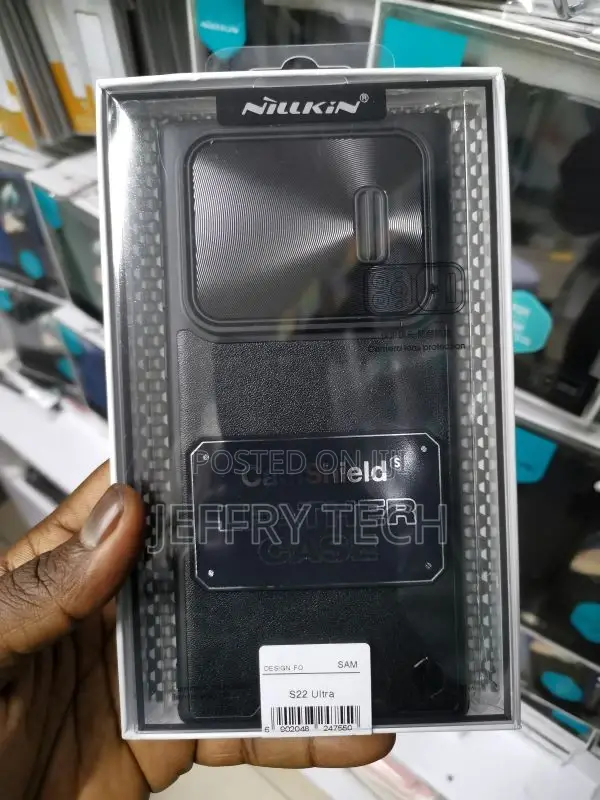 NILLKIN for Samsung Galaxy S22 Ultra Case,Camshield Leather
