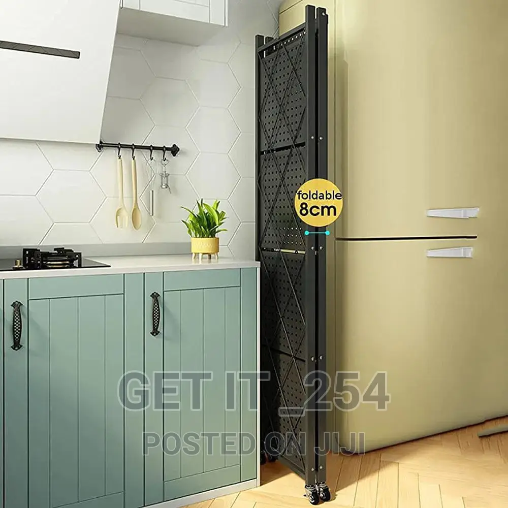 5 Tier Folding Shelves With Wheels