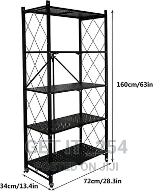 5 Tier Folding Shelves With Wheels