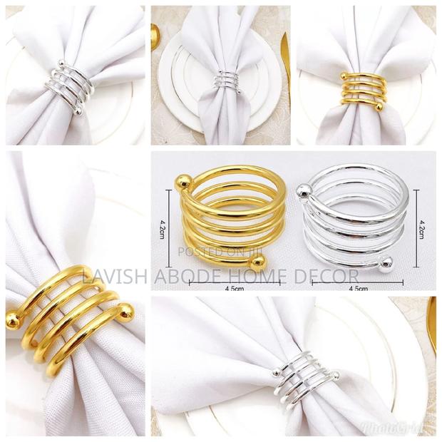 Dining Napkin Rings Silver Gold