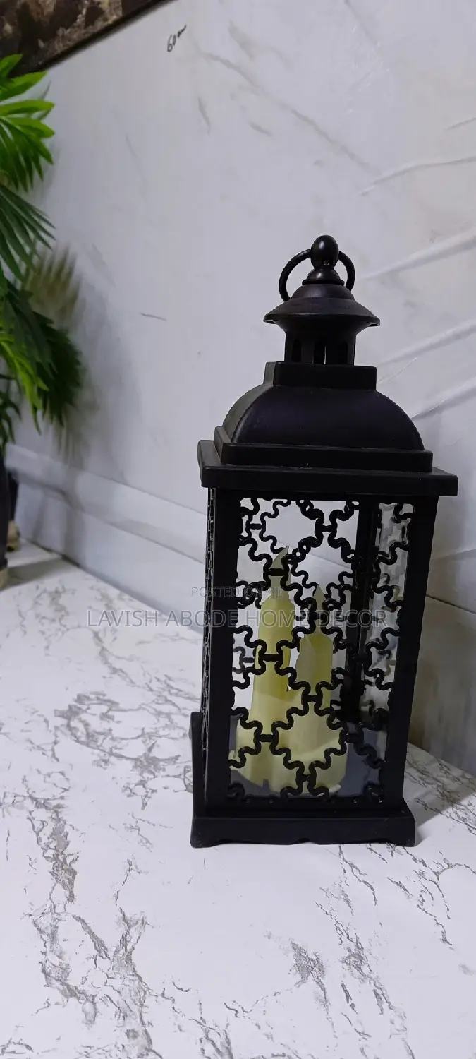 Black Led Lantern Decorative Lamp