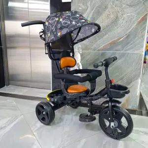 Baby Tricycle With Canopy and Protective Bar