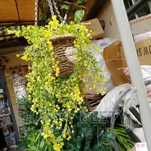 Artificial Wall Hanging With Hanging Basket