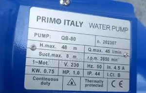 Electric Water Pump Machines